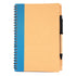 a kraft notebook with pen