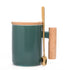 Ceramic Mug with Bamboo Handle green