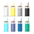 Neon covered glass tumbler with straw