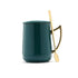 Ceramic Aroma Mug with Gold Spoon green