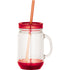 Clear Plastic Mason Mug with Straw