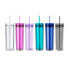 Slim Acrylic Tumbler with Straw